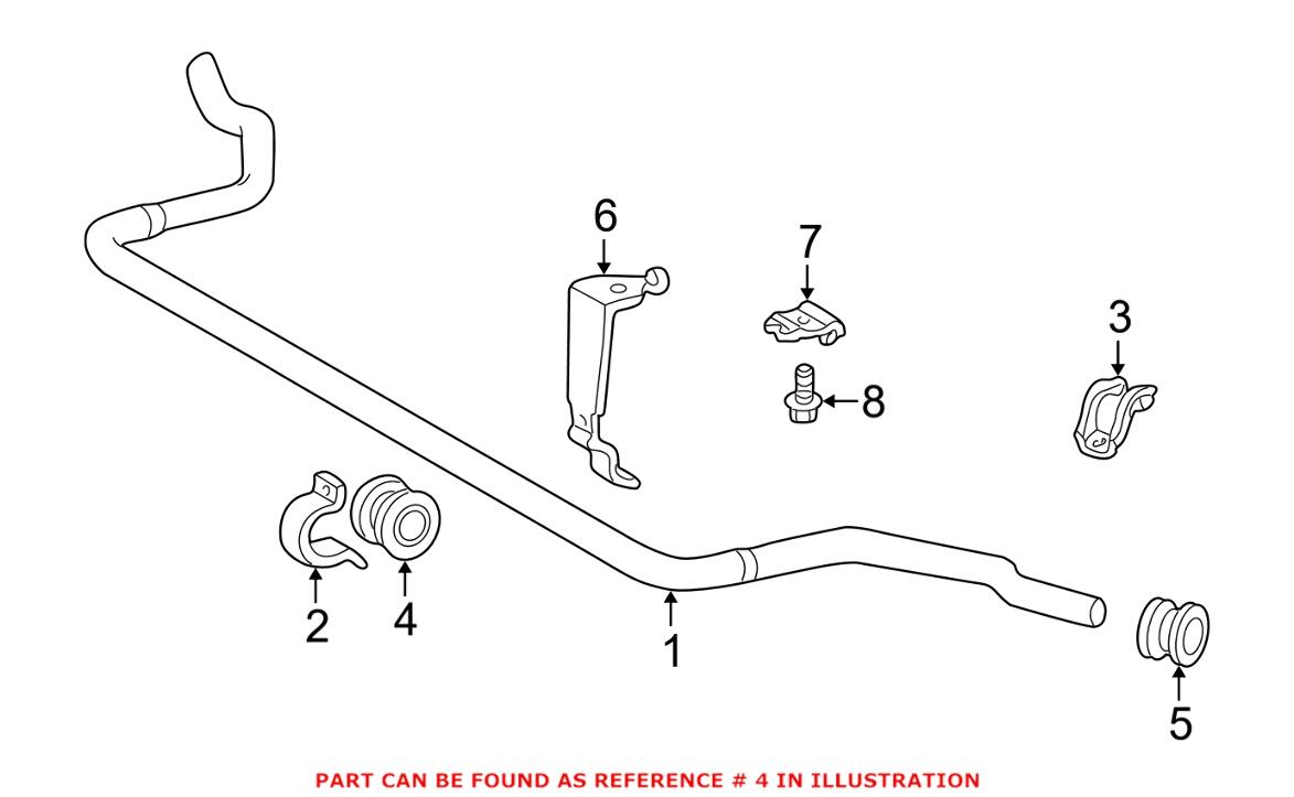 Mercedes Suspension Stabilizer Bar Bushing - Front 1243235485